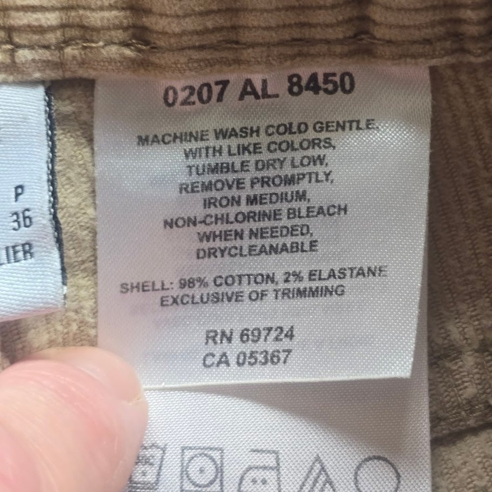 Columbia Corduroy Pants Women 4 Tan Straight Leg Stretch Gorpcore Hiking Utility - Picture 11 of 11